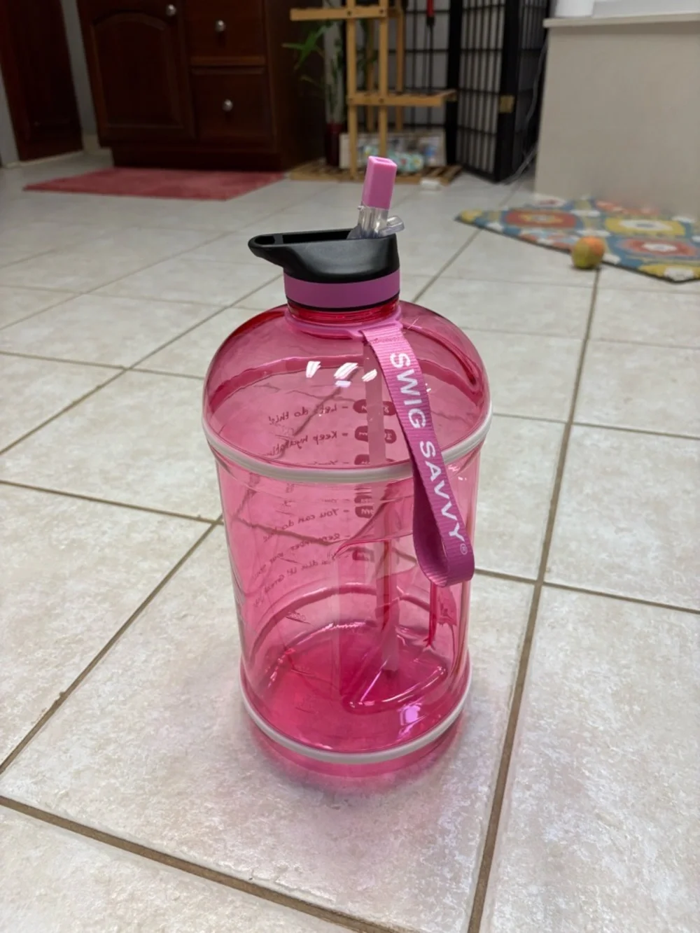 Time Water Jug Swig Savvy Pink Insulated Bottle with Sleeve HUGE!
